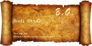 Budi Ottó névjegykártya